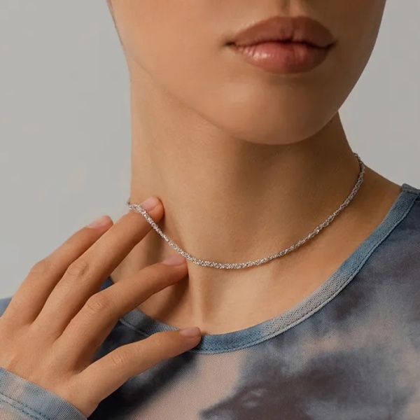 Колье-чокер из серебра